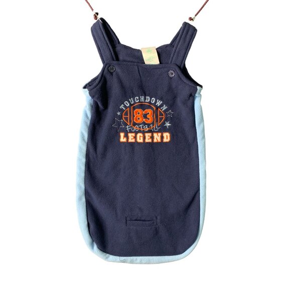 Okie Dokie Boys Infant Baby 3 6 months Fleece Bib Overall Sack Touchdown 83 Lege - Picture 2 of 6